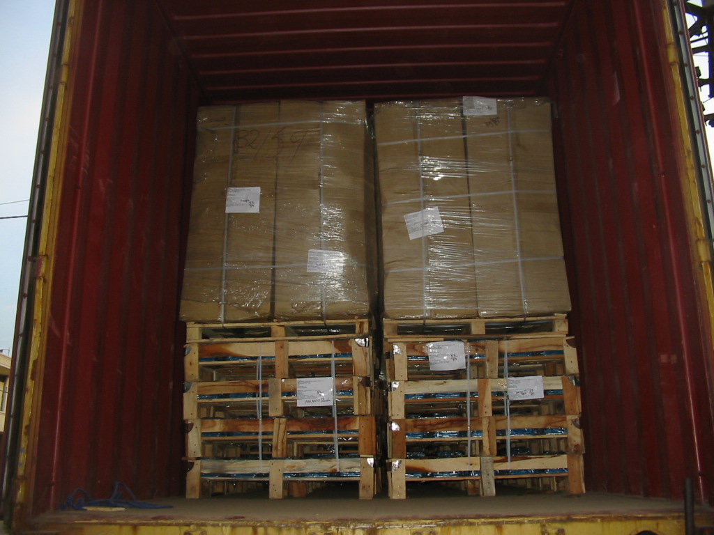 Loading a shipping container